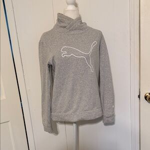 Puma Heather Gray Pullover with White Logo